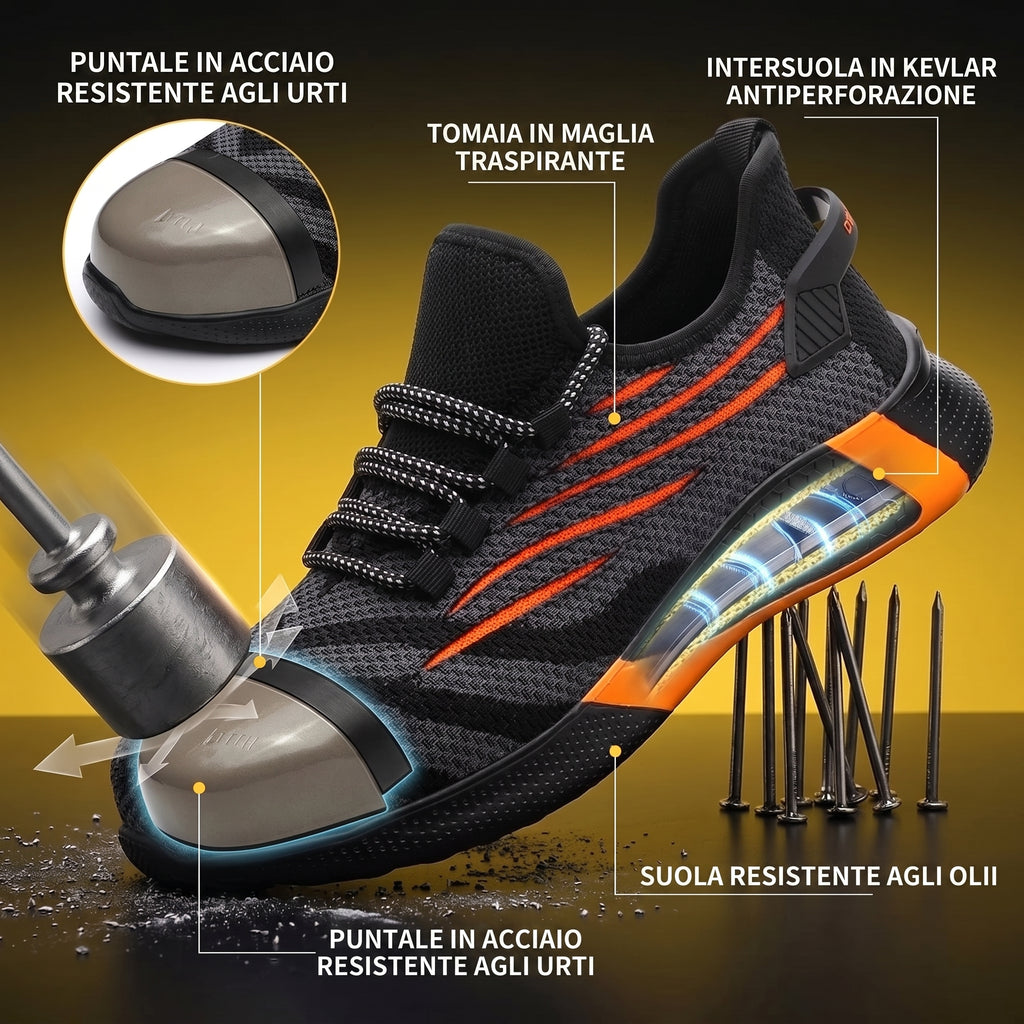 Men Work Safety Shoes Anti-puncture Working Sneakers Male Indestructible Work Shoes Men Boots Lightweight Men Shoes Safety Boots