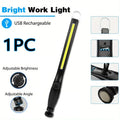KDULIT LED Magnetic Work Light Rechargeable Underhood Work Lamp With Hooks & Rotating Magnetic Base For Car Repairing Emergency